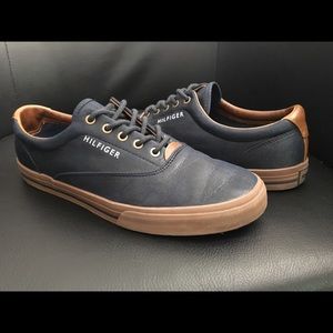 Tommy Hilfiger Blue & Brown Phelipo Shoes Sz Men 8